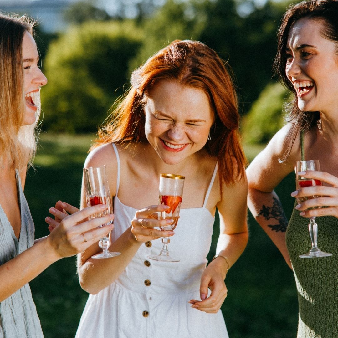 the girls are laughing